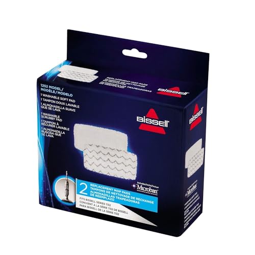 Image of Bissell Symphony Hard Floor Vacuum and Steam Mop Pad Kit, New Genuine OEM Part, 1252 (Pack of 4)