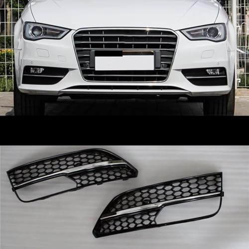 Rejilla delantera derecha con malla hexagonal negra y plateada para A3 Hatchback 2
