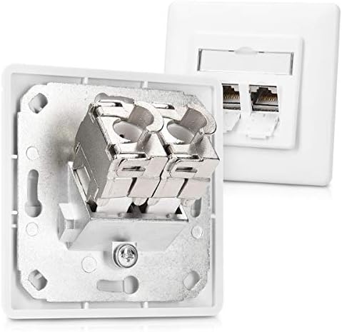 kwmobile Keystone Module Jacks - 24 Piece CAT6A Shielded Keystone Jack RJ45 Cat 6A Ethernet Module 10 Gbit with Shielded Metal Housing