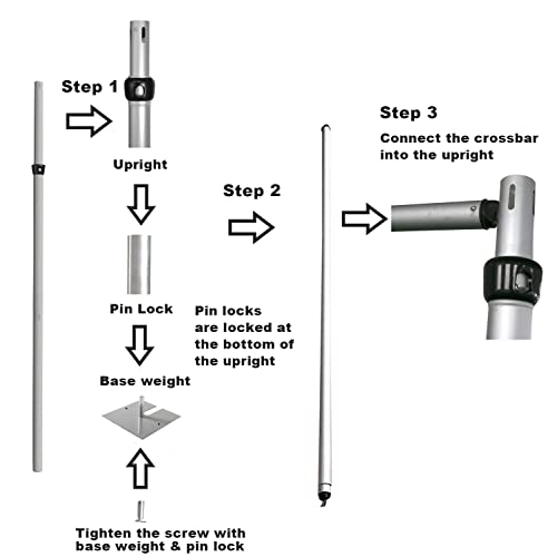 Portable Adjustable Backdrop Kit /Portable Pipe And Drape Backdrop Kit 10' X 10' For Wedding Decoration And Party Decoration By Wepdiy (Tall-10Ft* 2 Cross Bar10Ft) #TOP6