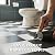 auxua Peel and Stick Floor Tile, Black Checkered Pattern Continuous Vinyl Roll Flooring – 15.7'' x 19.68 ft Roll Covers 25.83 sq. ft, Effortless Alignment, Seamless Look Design for Bathroom, Kitchen
