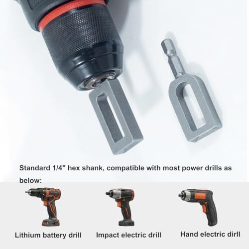 2Pcs Wire Twister Tool for Drill 1/4 Inch Hex Shank Electric Drill Wire - 4