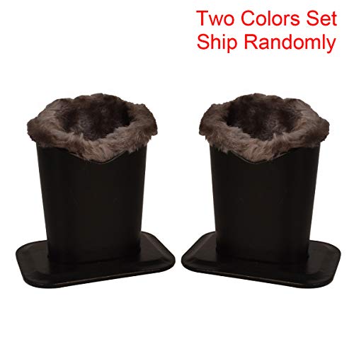 Image of Pack of 2 Soft Plush Lined Eyeglasses Holder Stand Protective Glasses Holder Stand