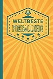 Weltbeste Fußballerin: blanko Notizbuch | Journal | To Do Liste für Fußballer und Fußballerinnen - über 100 linierte Seiten mit viel Platz für Notizen - Tolle Geschenkidee als Dankeschön