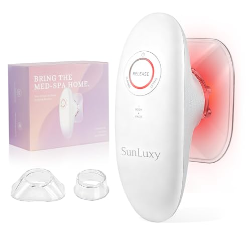 SUNLUXY Body Sculpting Machine, 3-in-1 Portable Massager, Electric Body Sculptor with 3 Adjustable Functions, Skin Tightening, Cupping Therapy & Red Light for Belly, Waist, Arms, Legs and Face