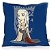 VOID Madre dei Draghi Cuscini federe Poliestere Impermeabile Outdoor Chibi Daenerys Targaryen, Kissen Größe:40 x 40 cm, Kissen Farbe:Blu
