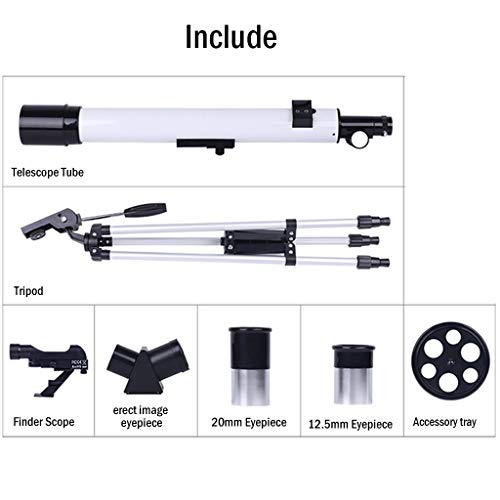 Telescopio refractor 50/600mm con trípode ajustable para niños miniatura 2