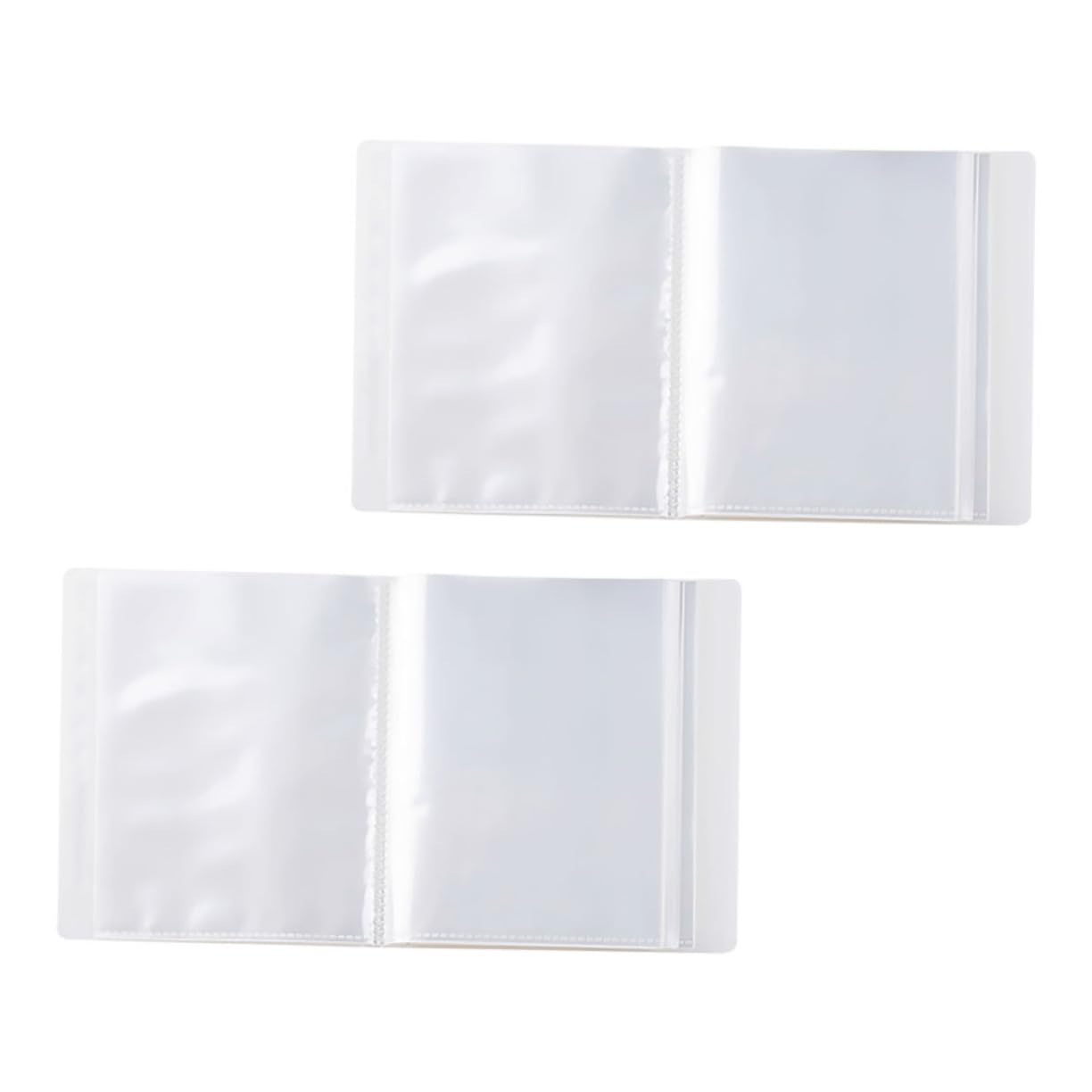 PRETYZOOM 40-pocket Photo Album Refills Plastic Large Capacity for Invoices Cards Postcards Chic Practical