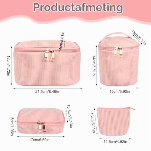 Beautycase Make-upkoffer meisjes 82-delig roze - View 1