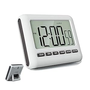 Generic Magnetic Digital Clock for Kitchen – Timer with Alarm, 12/24 Hours, Big Screen, Loud Alarm & Strong Magnet – Count-Up & Count Down for Baking, Sports, Office, Study – Black, 3.34×2.83 inch