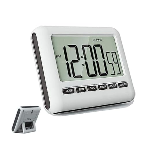 Magnetic Digital Clock for Kitchen - Timer with Alarm, 12/24 Hours, Big Screen, Loud Alarm & Strong Magnet - Count-Up & Count Down for Baking, Sports, Office, Study - Black, 3.34x2.83 inch