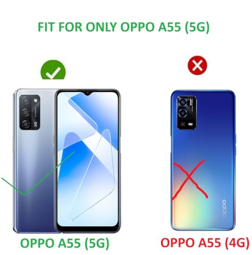Image of COVERBLACK Soft Rubber Silicon Clear Case Back Cover Compatible for Oppo A55 5G - Transparent