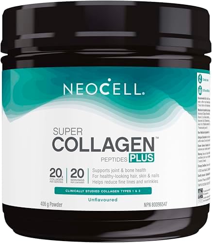 Neocell Collagen Protein Peptides PLUS, Powder, Supports Healthy Hair, Skin & Nails (Packaging may vary), 20 servings, 1 Count (Pack of 1)