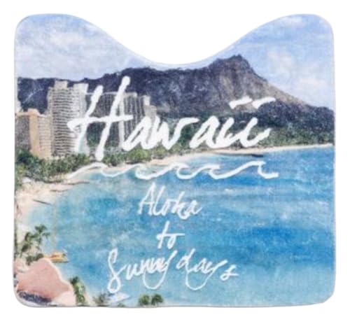 【HAWAII】○o。ハワイアン トイレマット 普通 洗浄 滑り止め加工 洗濯機OK ハワイアン雑貨 ハワイ雑貨 マリン雑貨 西海岸 ビーチハウス カリフォルニア プルメリア ダイヤモンドヘッド ハワイ ヤシの木 レインボー 。o○ 10007504