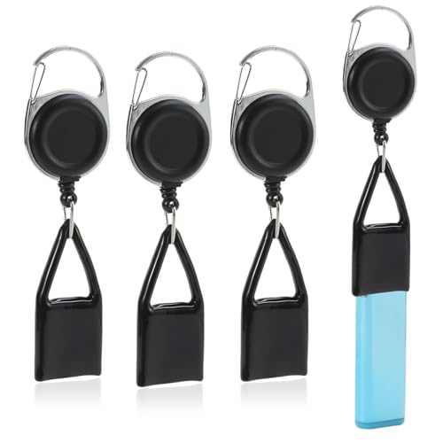 Clofiak 4 Pcs Retractable Lighter Leash Keychain with Clip Lighter Holder