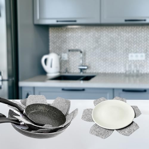 image for MOJOTORY Pot and Pan Protectors, 6 Pack Pan Protectors in 3 Sizes, Pot