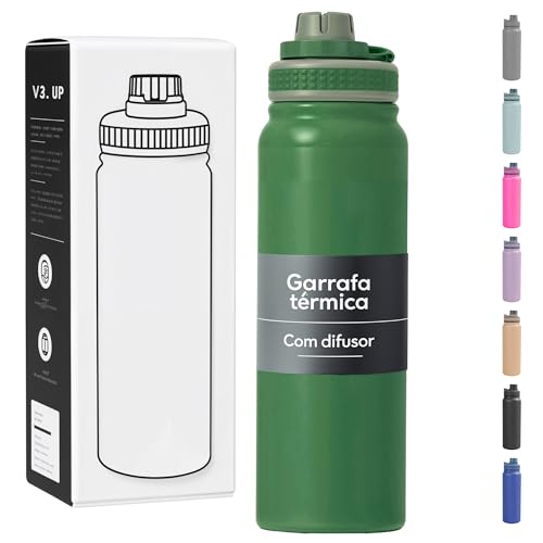 Garrafa Térmica 800ml - Aço Inox 304, Duplamente Isolada a Vácuo,...
