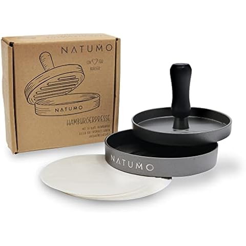 NATUMO Cast Aluminium Burger Press Set Cover