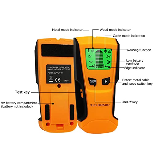 Détecteur de métaux muraux 3 en 1 scanner pour aménagement maison et bureau - 6