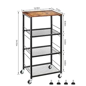 Kitchenbakersrackmicrowavecart4tierislandservingbarcartonwheelindustrialwoodendsidetablestoragetrolleyrackforbedsidebathroomandoffice Urban Country Home Decor Kitchen bakers rack microwave cart 4 tier island serving bar cart on wheel industrial wood end side table storage trolley rack for bedside bathroom and office urban country home decor