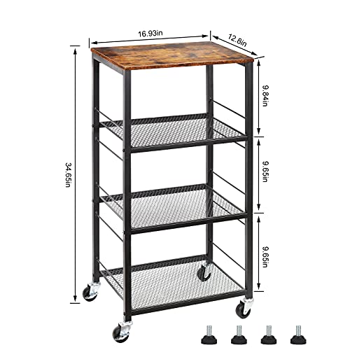 Kitchenbakersrackmicrowavecart4tierislandservingbarcartonwheelindustrialwoodendsidetablestoragetrolleyrackforbedsidebathroomandoffice Urban Country Home Decor Kitchen bakers rack microwave cart 4 tier island serving bar cart on wheel industrial wood end side table storage trolley rack for bedside bathroom and office urban country home decor