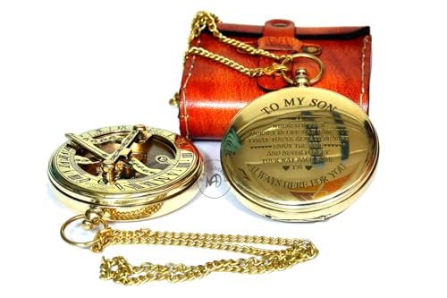 Brújula Náutica Vintage de Latón y Cobre con Estuche