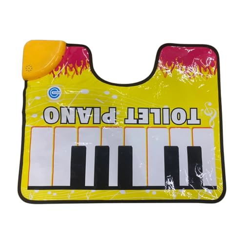 Genérico Alfombra Musical Inodoro - Alfombra Piano Dibujos Interactiva | 59x48cmAlfombra Suelo Sonora Divertida Base WC (Pilas No Incluidas)