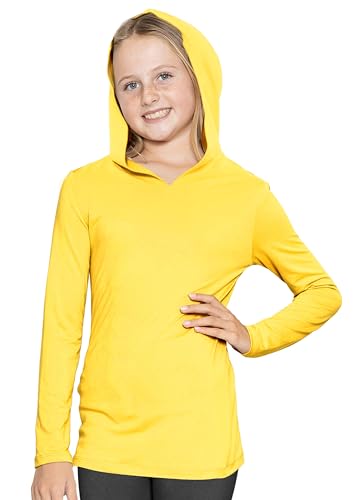 Image of Shirts for Girls Long Sleeve Crew Neck Top, Hoodie or 3 /4 Sleeve Soft Stretch Kids Lightweight Size 2-16