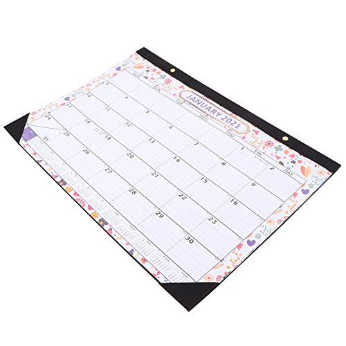 BESPORTBLE 2021 Calendário de parede mensal para pendurar na parede, calendário de parede, estampa d
