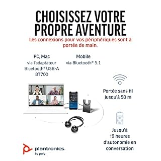 Plantronics Voyager Focus 2 UC casque sans fil + station de charge (Poly) – Active Noise Cancelling (ANC), longue durée… - Les Beatles, Paul McCartney, John Lennon, RIngo Starr, George Harrison Plantronics Voyager Focus 2 UC casque sans fil + station de charge (Poly) - Active Noise Cancelling (ANC), longue durée… – Image 6