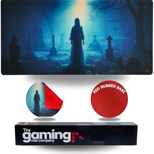Tapis de jeu MTG 72x36cm Graveyard Ghost avec base en caoutchouc par Gaming Mat Company