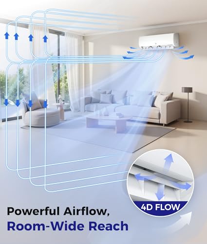 Image of Mini Split Air Conditioner - 18000 BTU Ductless Mini Split Ac /Heating System, 1250Sq.Ft, 208 /230V 21SEER2 Wifi Enabled Inverter, Split AC Unit with Precharged Heat Pump, R454B, Mother's Day