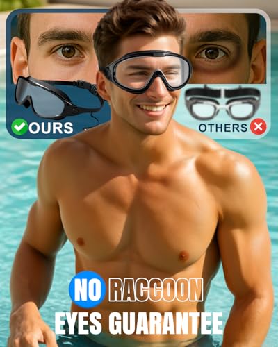 Image of Swim Goggles 2 Pack, Wide View Anti Fog&UV Swimming Goggles for Audlt, No Leak Pool Beach Essentials for Men Women
