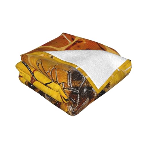 Couverture flanelle douce et chaude nid d'abeille pour lit