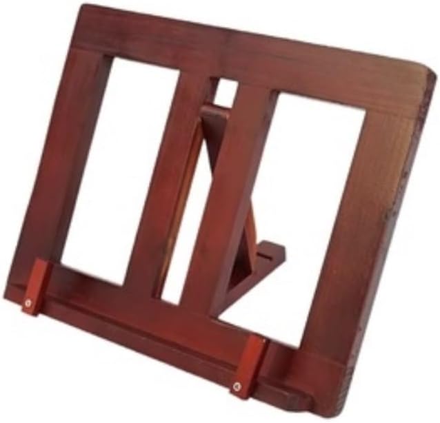Recipe Holder Gifts Wooden Cookbook Stand Recipe Book Holder Adjustable and Foldable Reading Kitchen Office Cooking Helper(C)