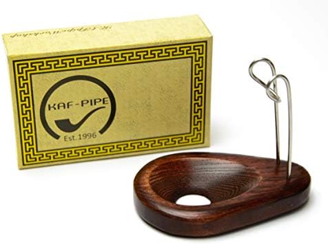KAFpipeWorkshop Tobacco pipe stand for 1 smoking pipe handmade Wooden pipe rack KAF1 Drop from ash tree