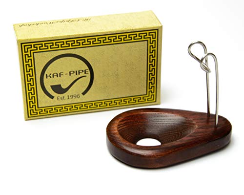KAFpipeWorkshop Tobacco pipe stand for 1 smoking pipe handmade Wooden pipe rack KAF1 Drop from ash tree