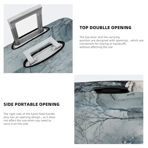 Old Street Lamp In The Snow Elastic Travel Luggage Covers Dustproof Scratch-Resistant Suitcase Protector Fit 22-24 Inch3