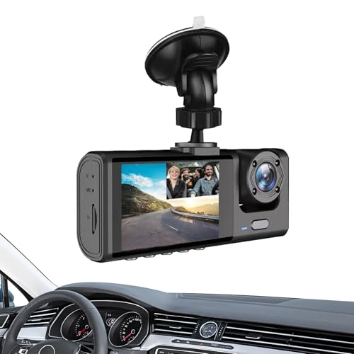 Cámara DVR-Dashcam, cámara de vehículo | Recordadora de video automático, cámara de automóvil con modo de parque y detección de movimiento, cámara de tablero de alta resolución para mayor seguridad, c