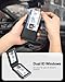 Wallet for Men RFID Wallet with 2 ID Windows & Money Clip, Slim Pop Up Card Holder for 10-12 Cards, Bifold Minimalist Smart Wallet for Front Pocket, Compact Metal Credit Card Holder, Gifts for Men