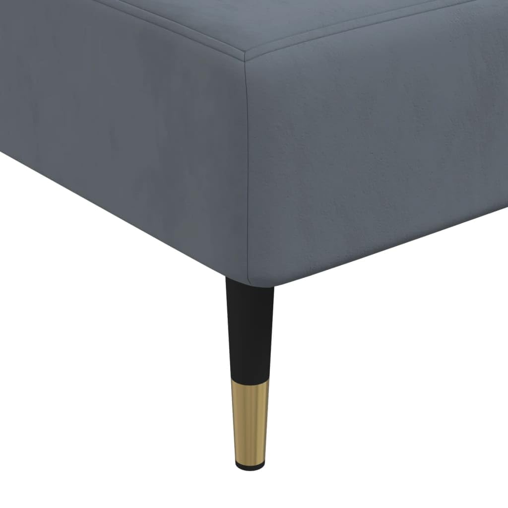 Chaise Longue in Velluto Grigio Scuro,Chaise Longue,Chaise Longue Camera da Letto,Chaise Longue Salotto-352803