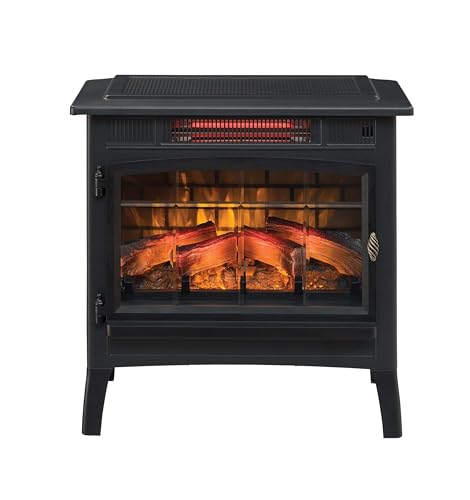 duraflame Freestanding Electric Fireplace Stove Heater with 3D Flame Effect for 1,000 Sq. Ft. Room, Black - Image 5