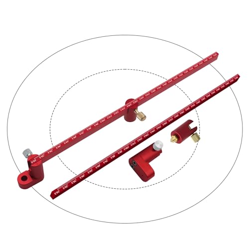 Aluminum Alloy Woodworking Scribing Circle Ruler, Compass Scriber, Fixed-Point Marking Gauge, 300 MM Adjustable Circle Marking Tool