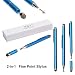 H&T(TM) Second Generation Fine Point Stylus with Two Tip [2 in 1] for Ipad, Ipad Air, Ipad Mini, Iphone, Samsung Galaxy, Nexus, Lg G Pad, HTC and Other Touch Screen Devices (Skybule)
