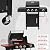 RYHOFOUD Q042-3-Burner w/Side Burner Gas Grill with 241 SQ.IN. Outdoor Grill with 36,000 BTU,Propane Grills with Top Cover Lid,Grills Outdoor Cooking for Patios,Balcony,Camping,Garden