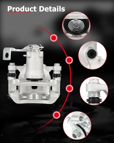 Image of cciyu 19B6789 Rear Left Brake Caliper With Bracket For Hyundai For Elantra GT /For Veloster,For Kia For Forte /For Forte Koup /For Forte5