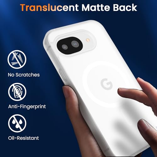 Image of WRJ Magnetic Case for Google Pixel 10a 6.3-Inch, Frosted Clear