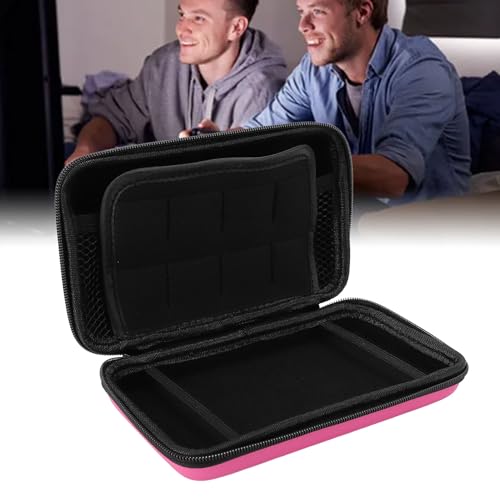 Image of Portable Hard Shell Carry Case for New 3DS XL, Protective Travel Storage Bag with 8 Game Slots, Compatible with Super Edition, New 2DS XL, GPD 5.5in Gamepad Tablet (Pink)