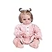 Reborn Baby doll, Lebensecht Silikon Mädchen Babypuppe,Realistische Kinder/Kleinkind Spielzeug ,Handgemachtes Wie Echtes Toddler Geschenk Simulation Neugeborene Geburtstagsgeschenk Kits (Aurora)