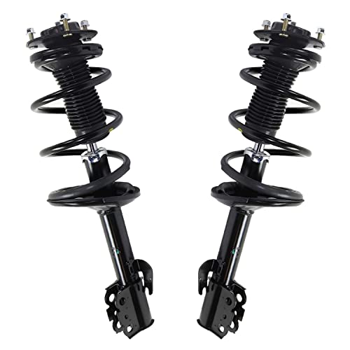 Image of Detroit Axle - AWD 3.0L Front Strut w /Coil Spring + Sway Bars Inner Outer Tie Rods Replacement for 2001-2003 Toyota Highlander - 8pc Set